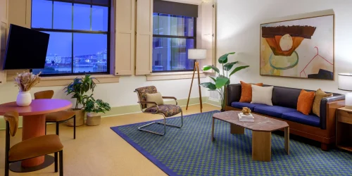 The Barnett One Bedroom Suite ADA Living Room