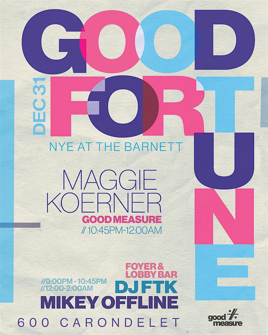 a poster for a concert with the words good for you on it